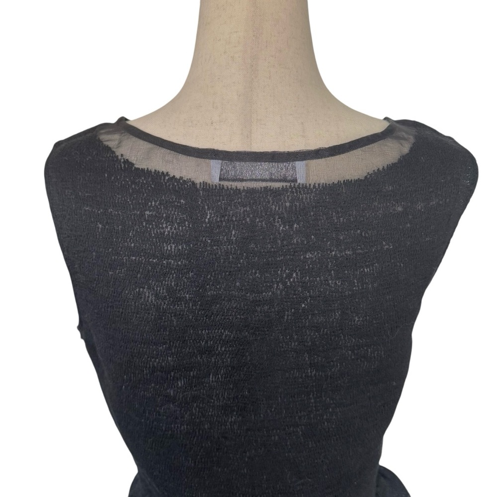 Blugirl Blumarine Black Sleeveless Organza Dress 50s Style IT 42 - Picture 7 of 12